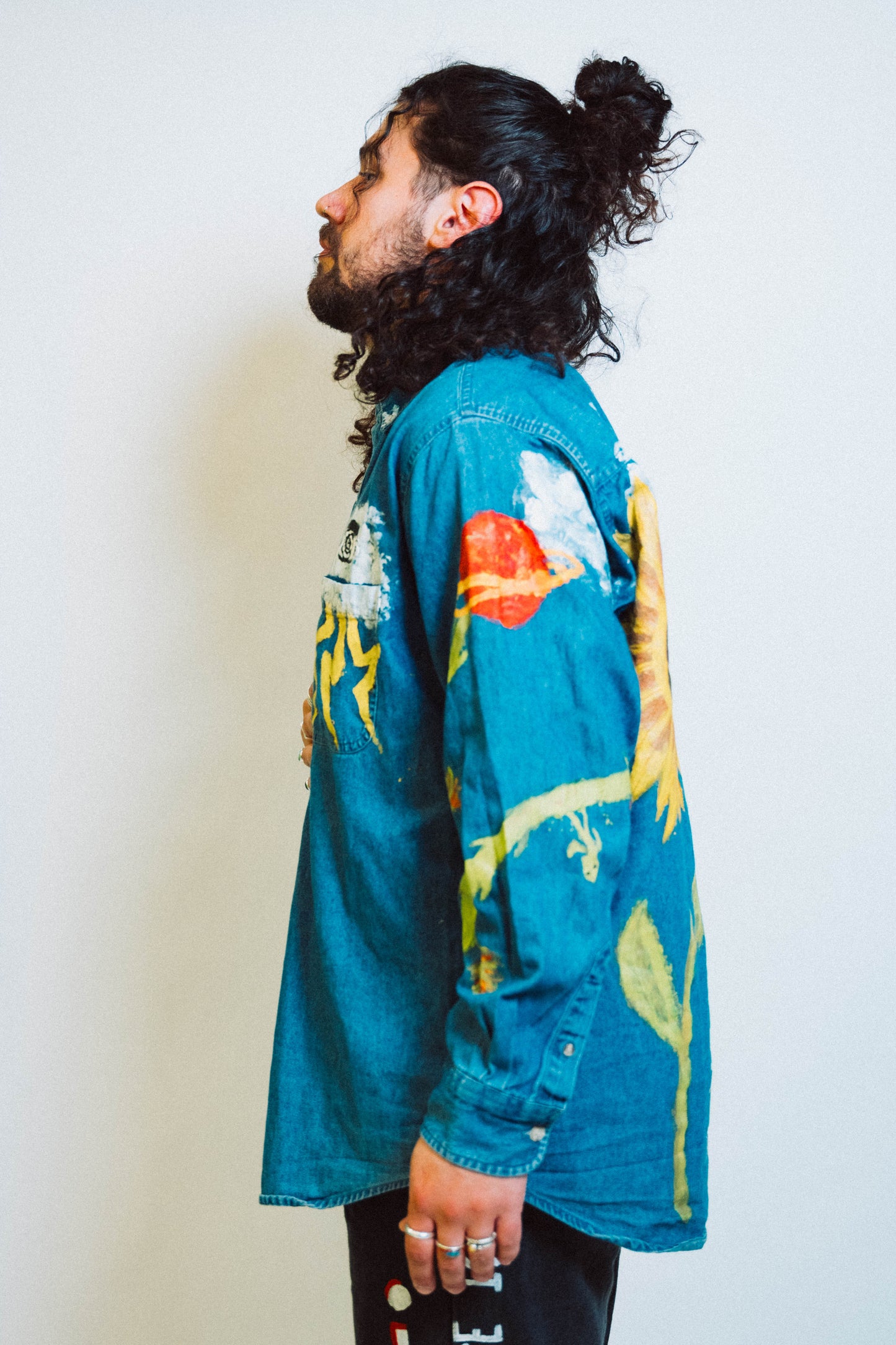 "Elijah's Denim" - 1 of 1 Hand Painted Shirt