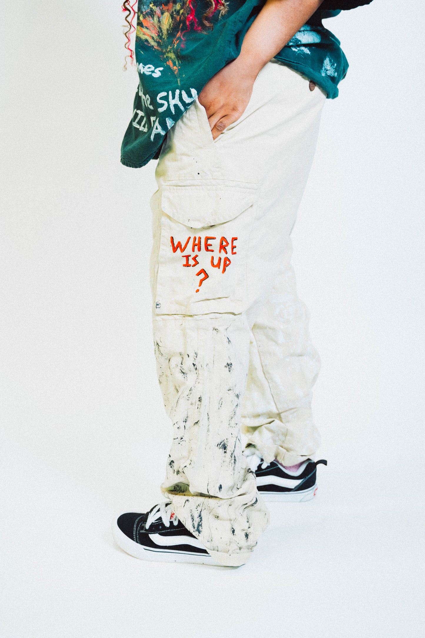 "SENTRY" 1 of 1 Hand Painted VIntage Pants