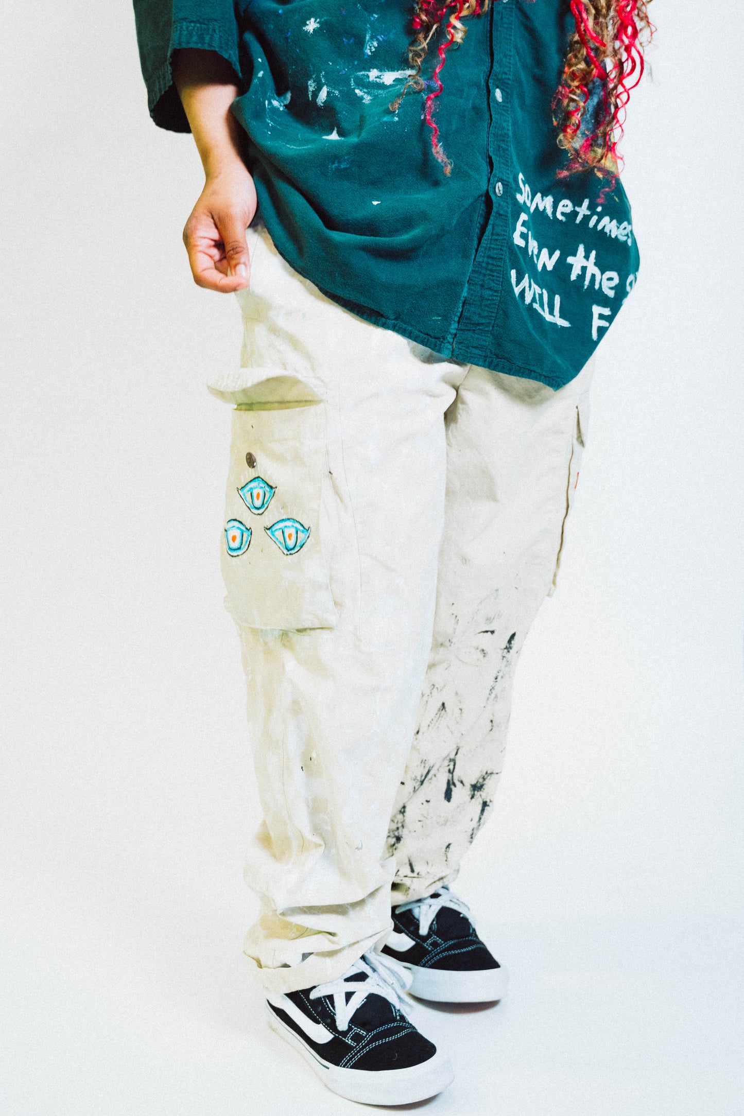 "SENTRY" 1 of 1 Hand Painted VIntage Pants