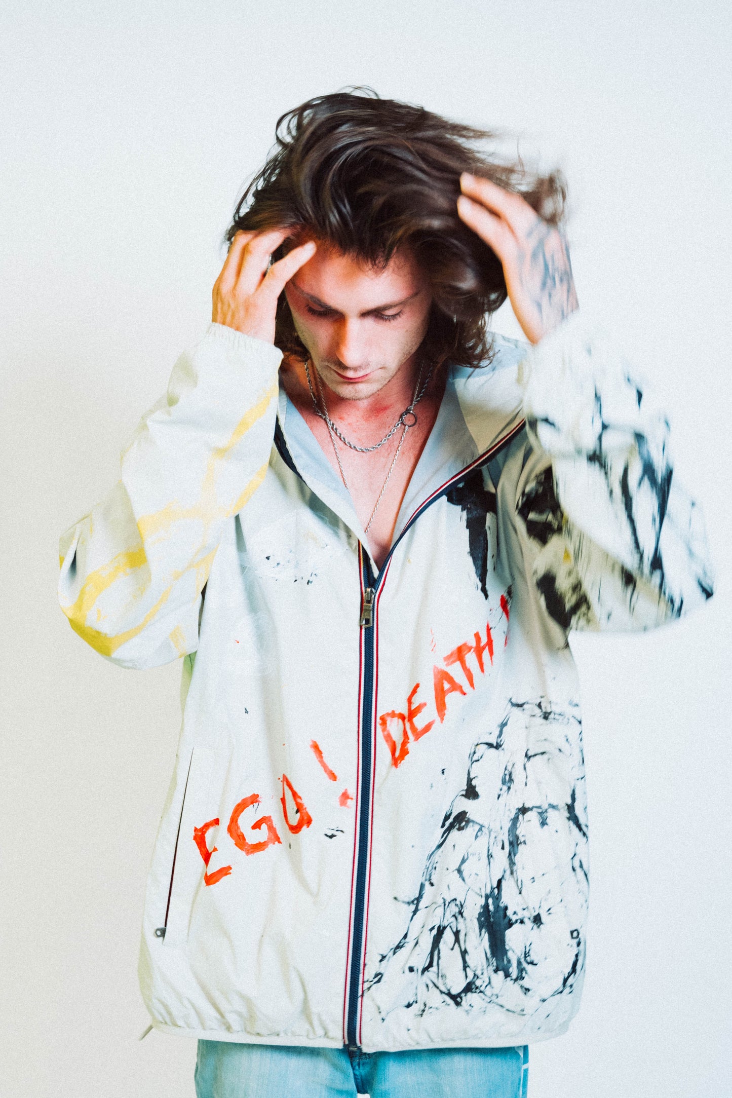 "EGO DEATH" 1 of 1 Hand Painted Windbreaker