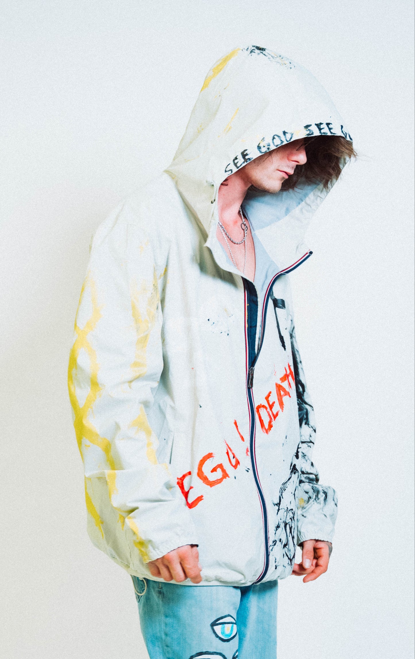 "EGO DEATH" 1 of 1 Hand Painted Windbreaker