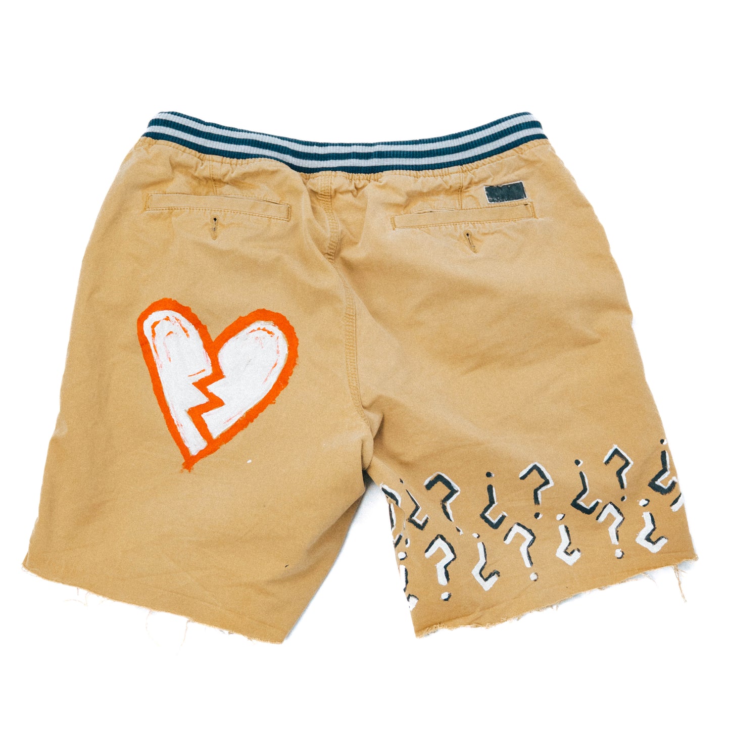 "BROKEN LOVE GIVES" 1 of 1 Hand Painted Shorts