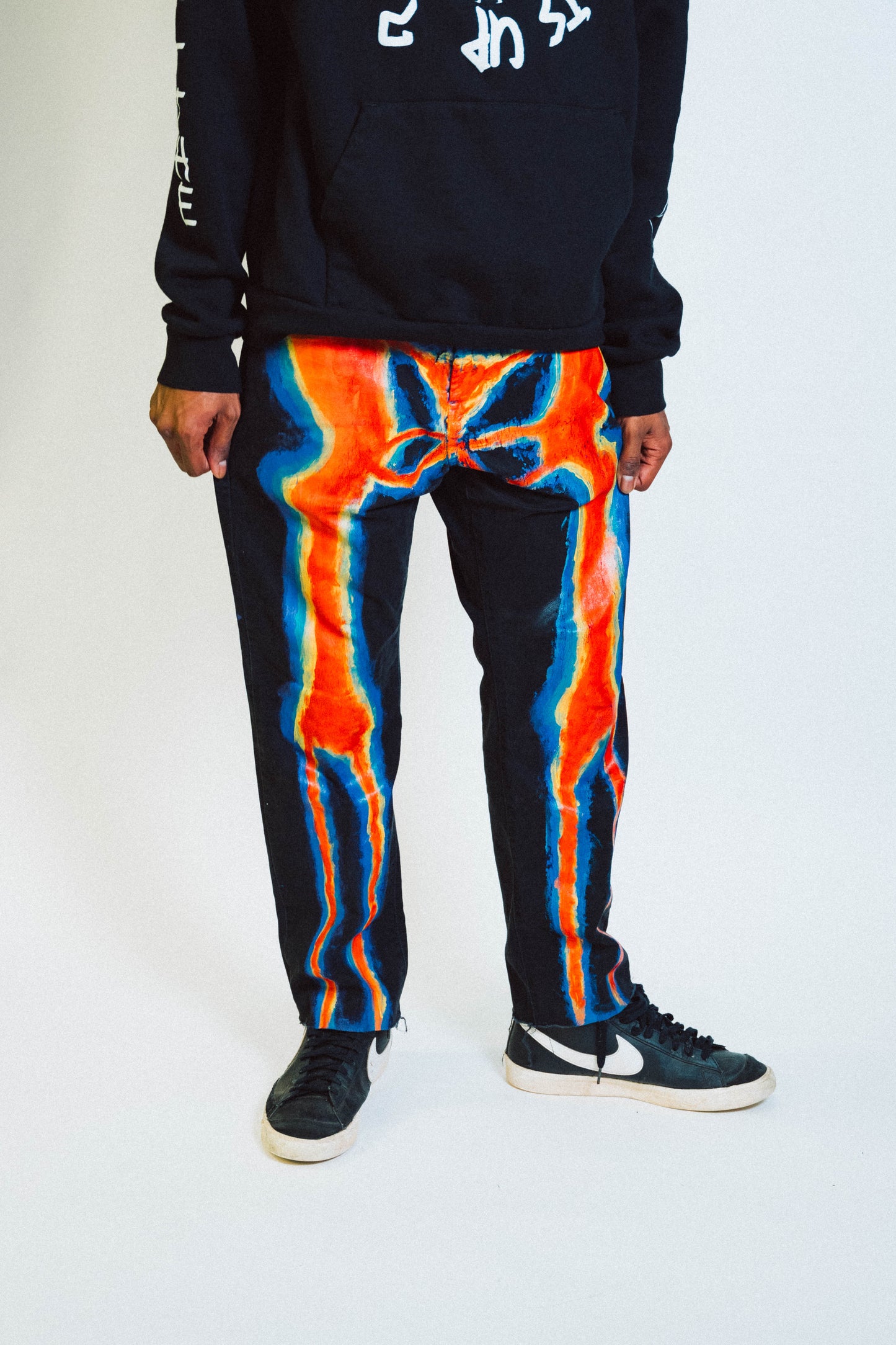 "Thermal Bones" 1 of 1 Hand Painted Pants