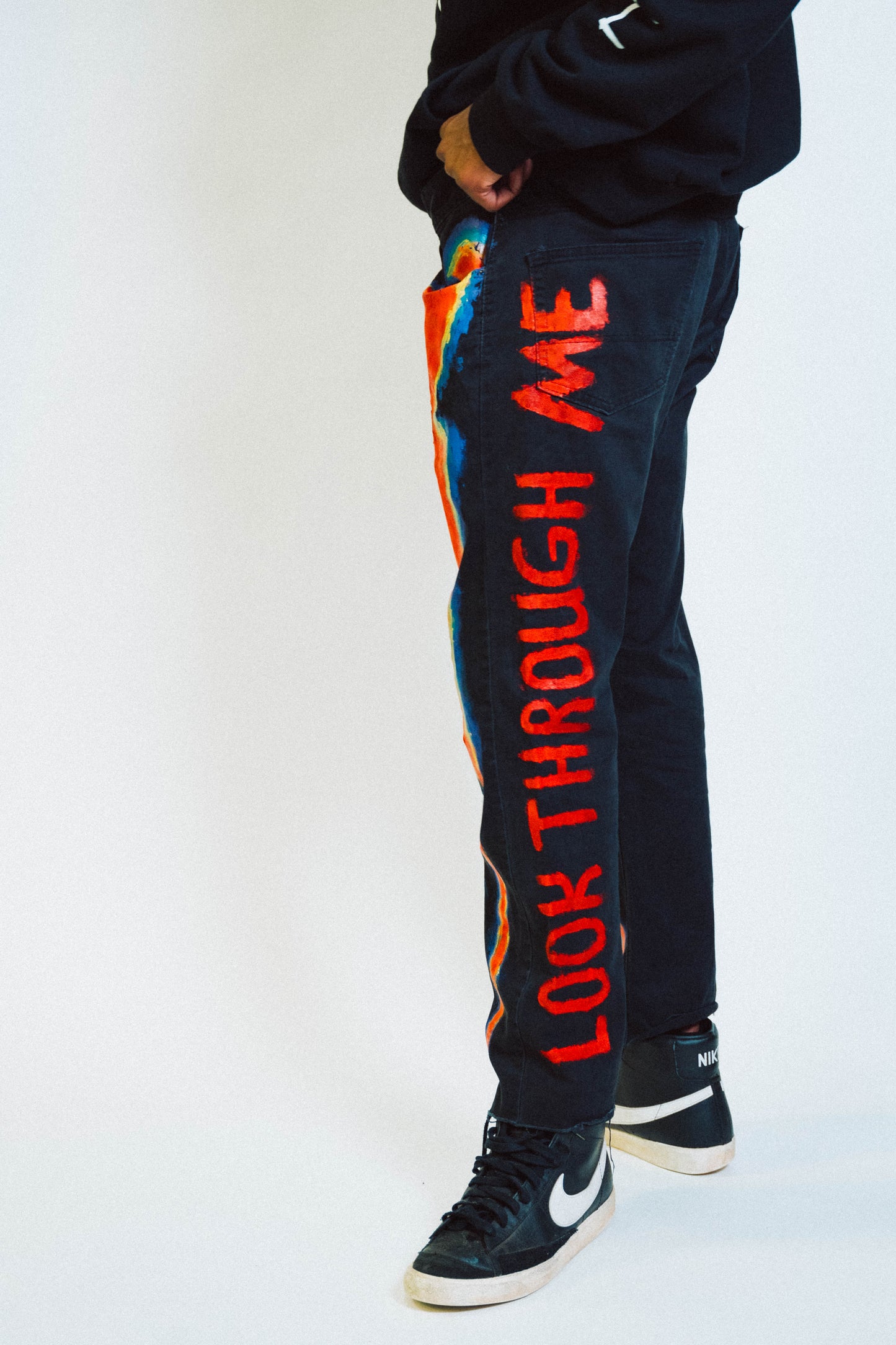 "Thermal Bones" 1 of 1 Hand Painted Pants