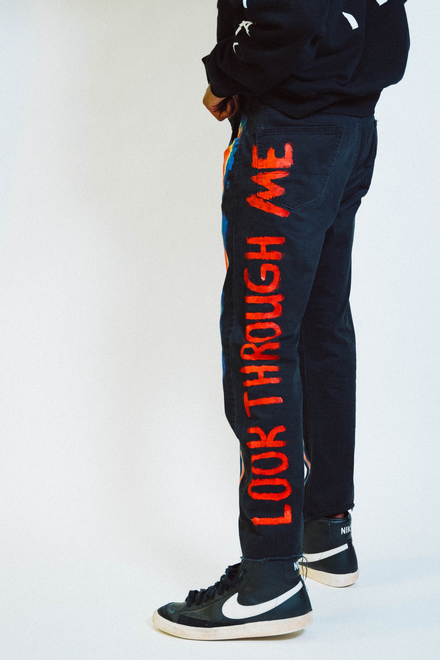 "Thermal Bones" 1 of 1 Hand Painted Pants