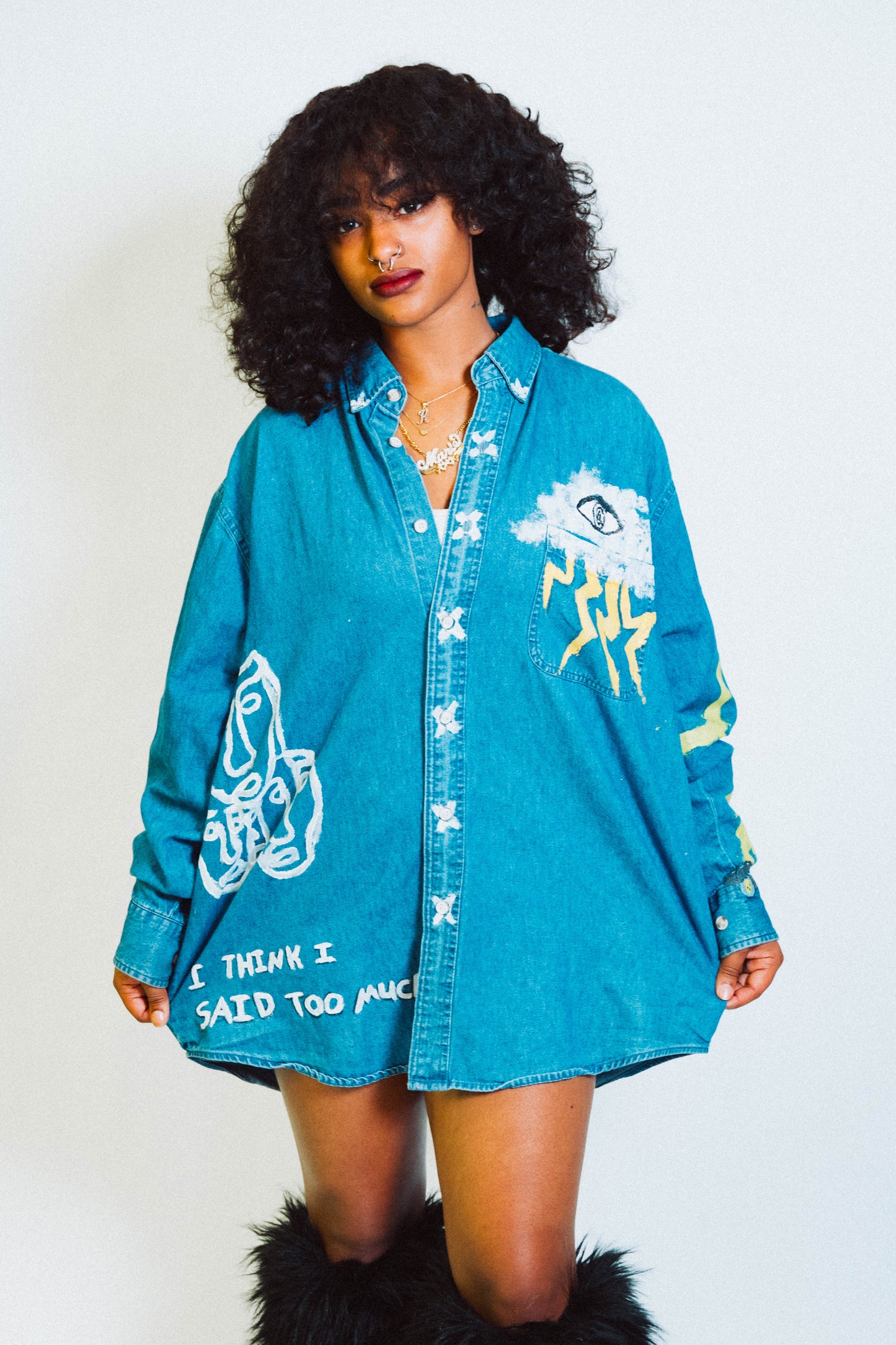 "Elijah's Denim" - 1 of 1 Hand Painted Shirt