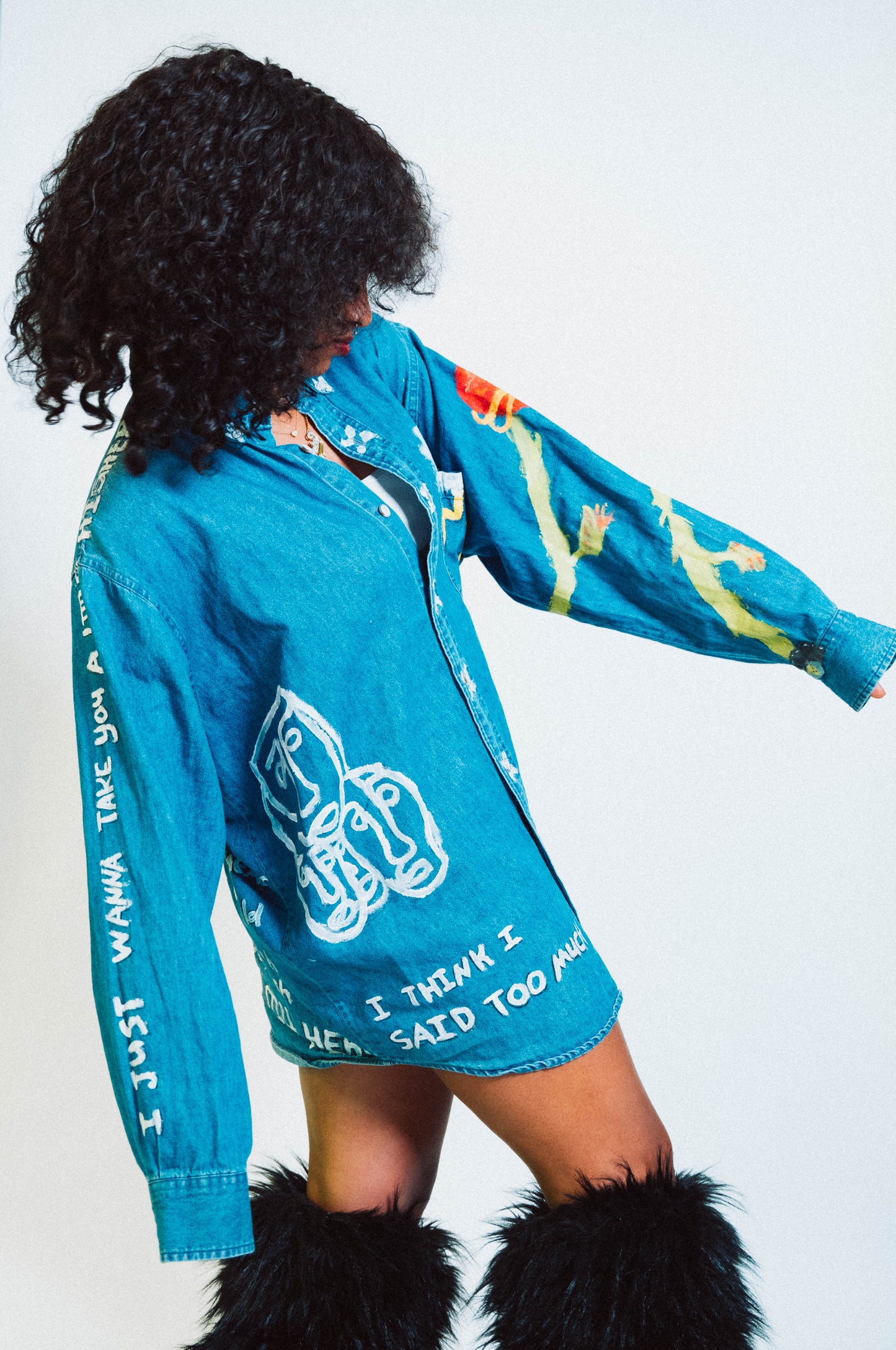 "Elijah's Denim" - 1 of 1 Hand Painted Shirt