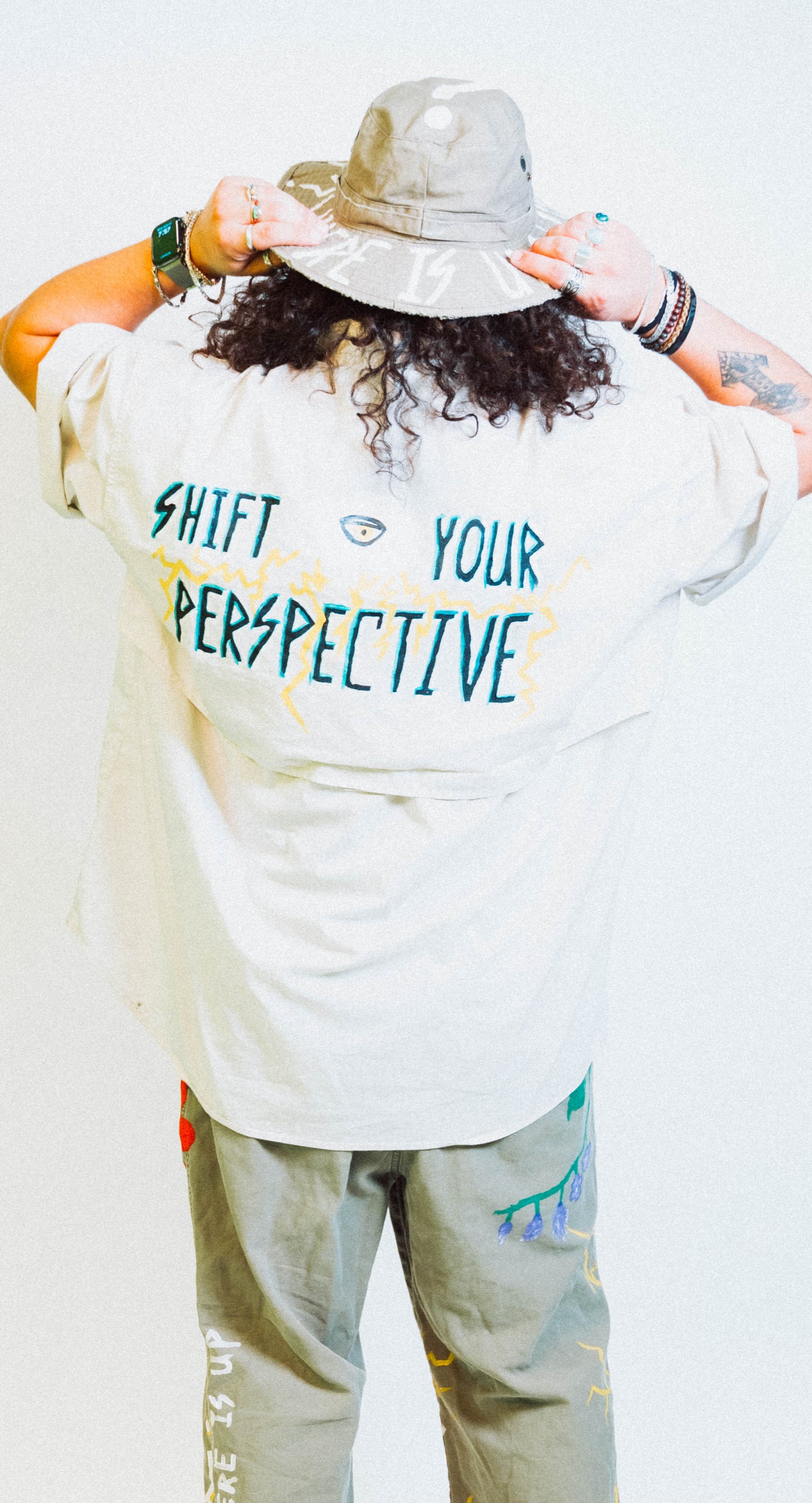 "SAFARI FISHER" 1 of 1 Hand Painted Shirt