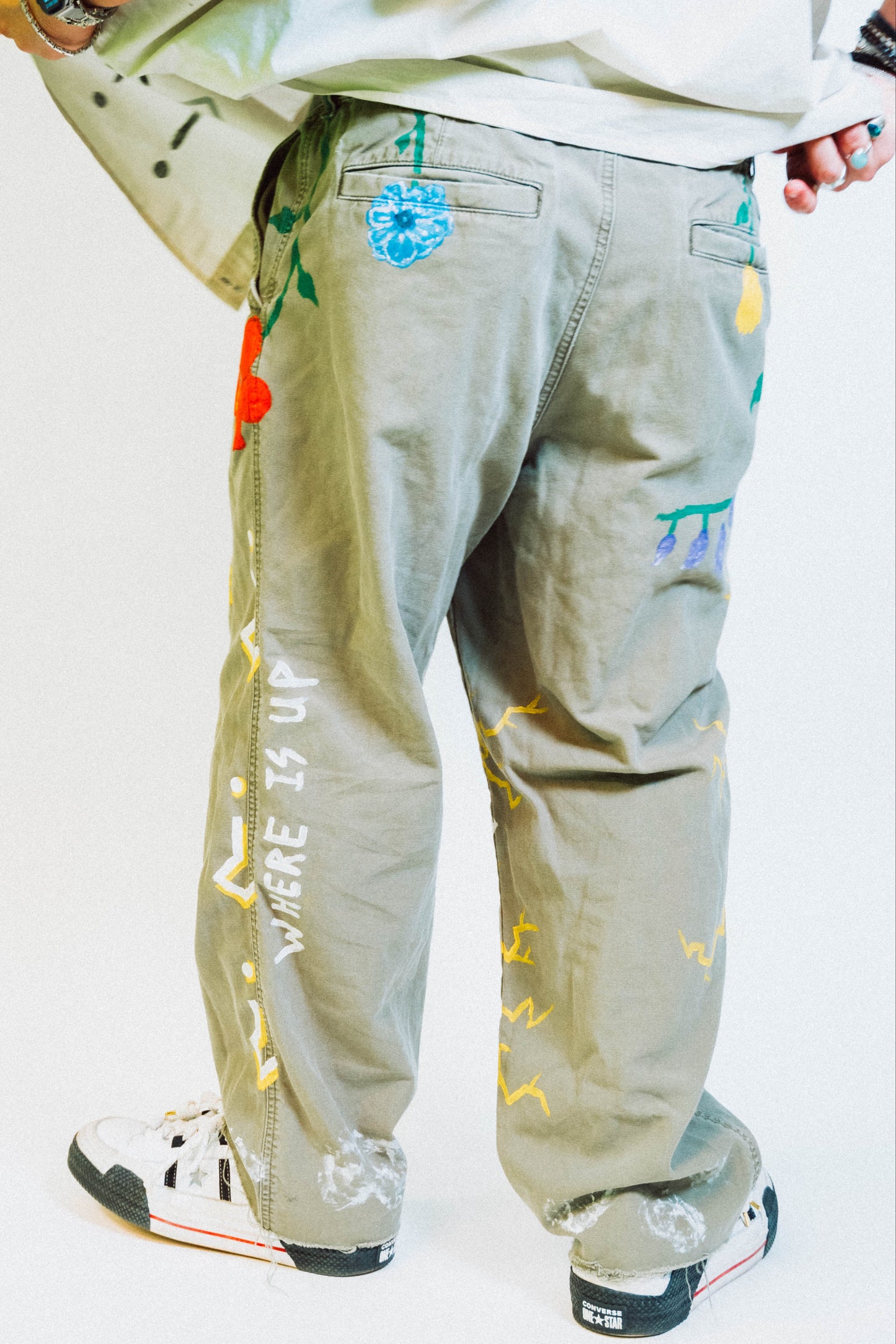 "INVERTED GARDEN" 1 of 1 Hand Painted Pants