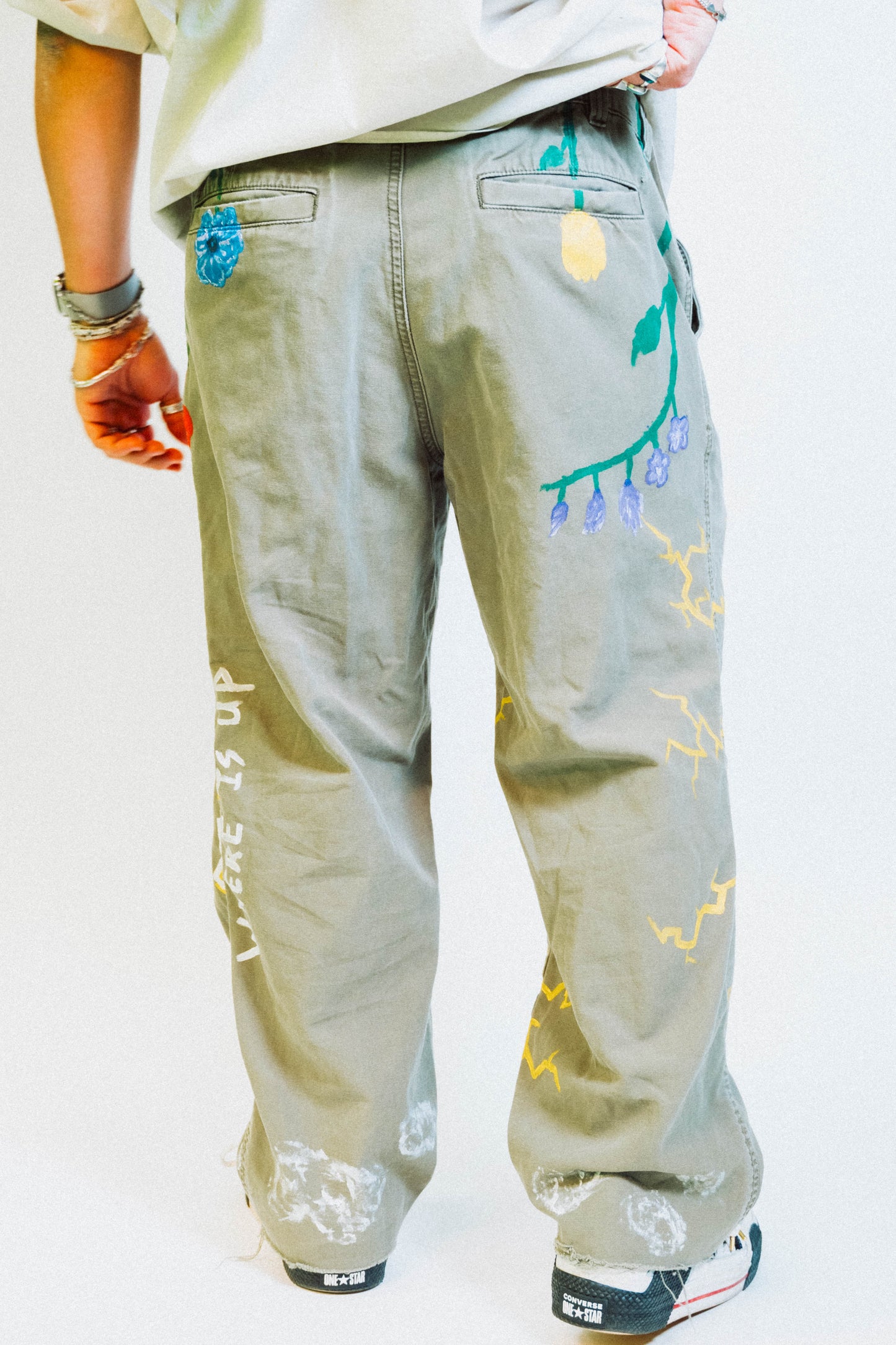 "INVERTED GARDEN" 1 of 1 Hand Painted Pants