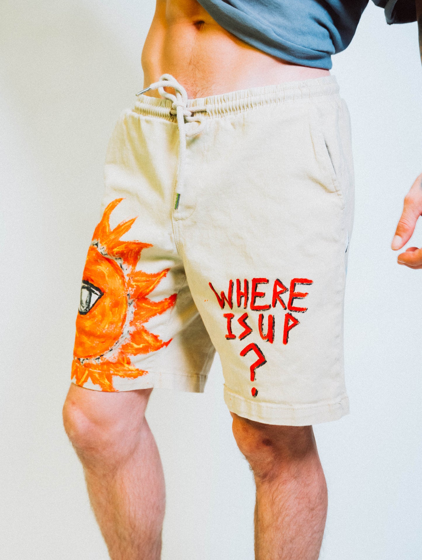 "SUN + MOON" 1 of 1 Hand Painted Shorts