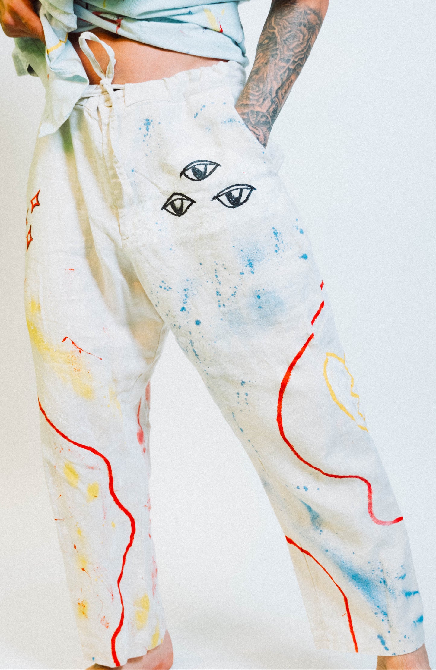 "888" 1 of 1 Hand Painted Pants