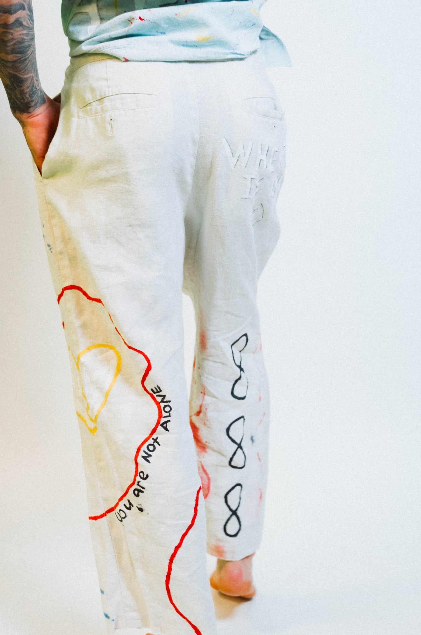 "888" 1 of 1 Hand Painted Pants