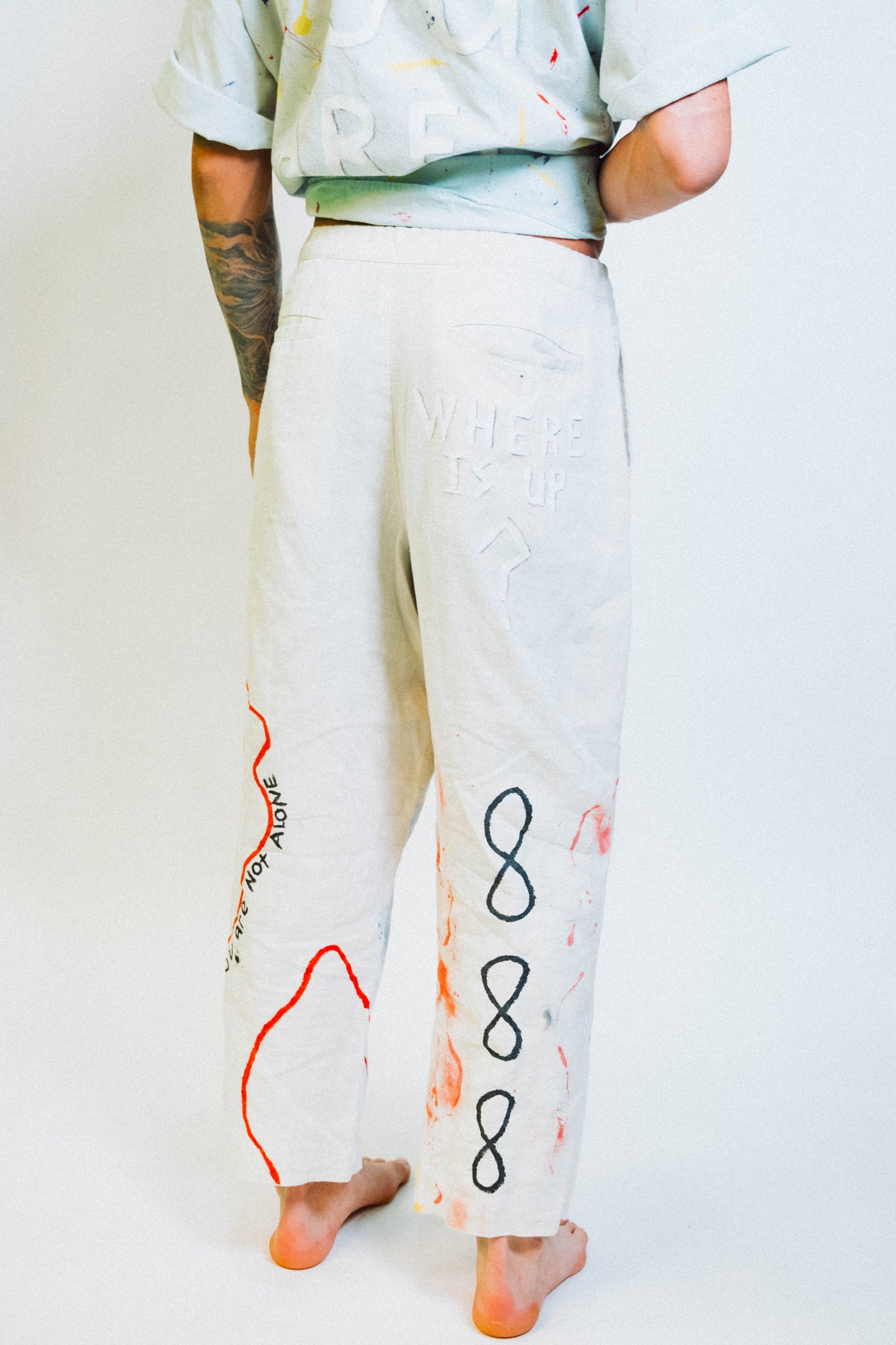 "888" 1 of 1 Hand Painted Pants