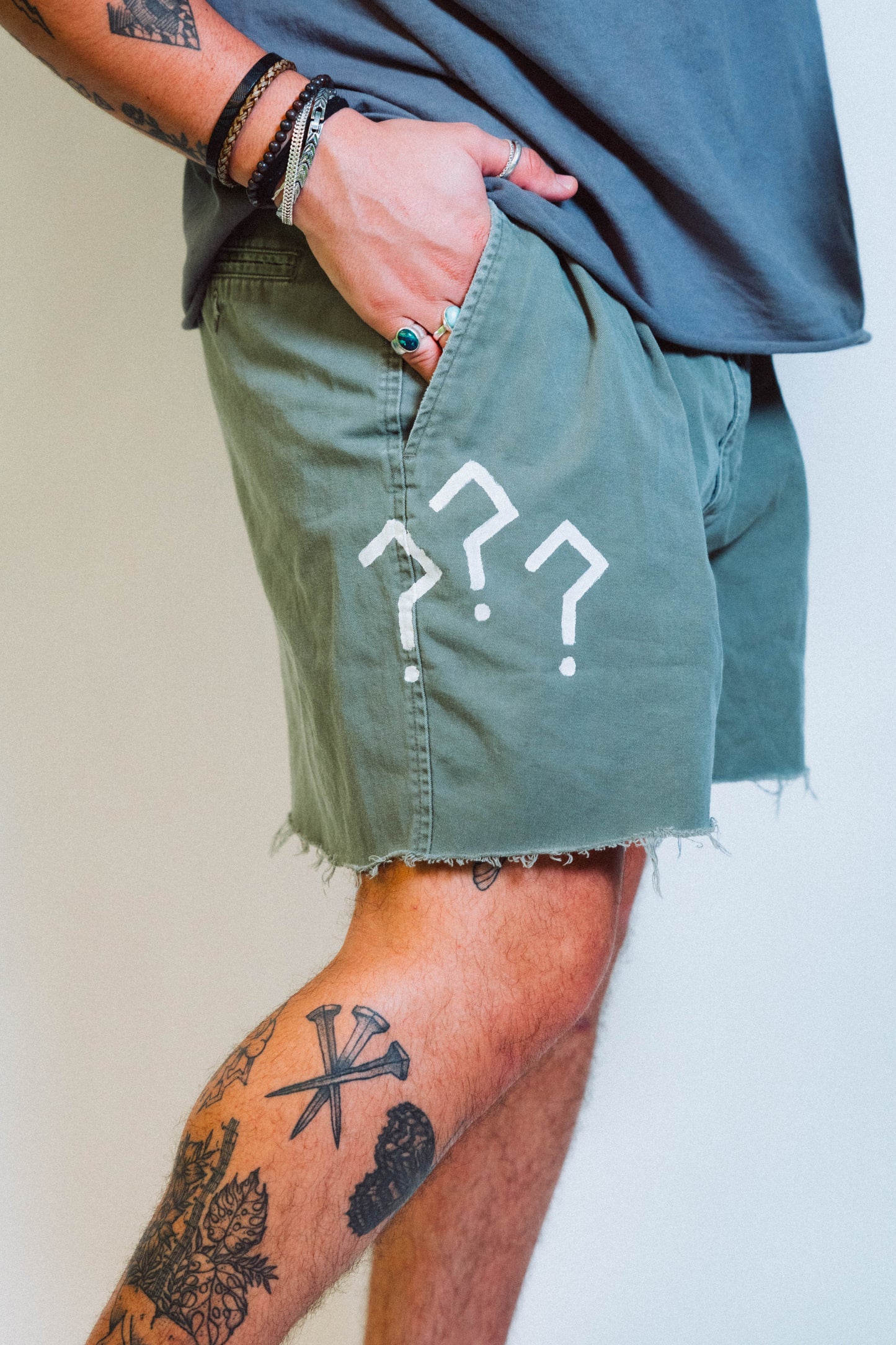 "COUNSELOR" 1 of 1 Hand Painted Shorts