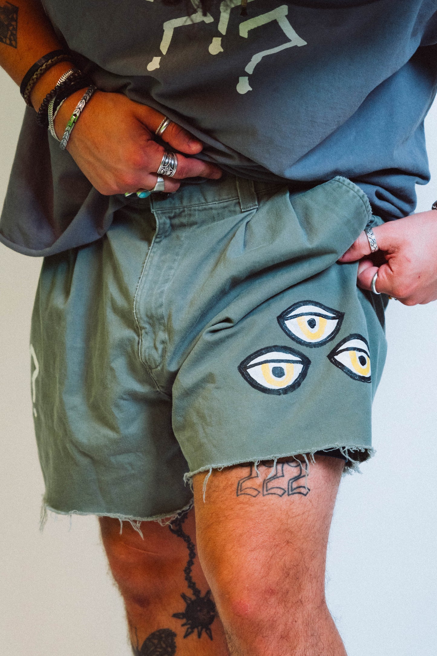 "COUNSELOR" 1 of 1 Hand Painted Shorts