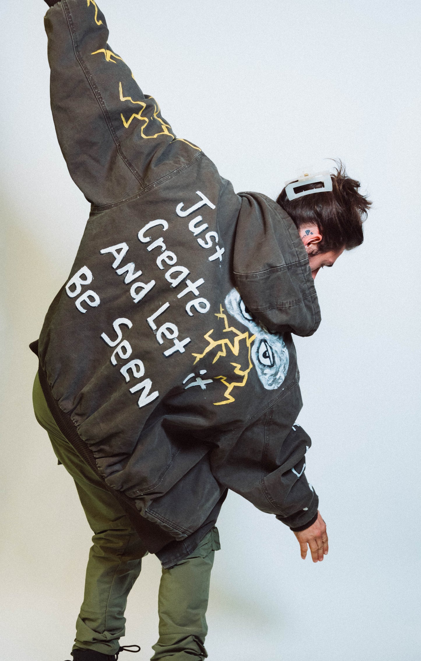 "CREATE & LET IT BE SEEN" 1 of 1 Hand Painted Jacket