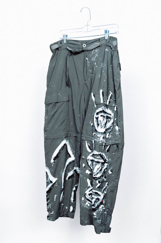 "SILVER" 1 of 1 Spray Painted Convertible Pants
