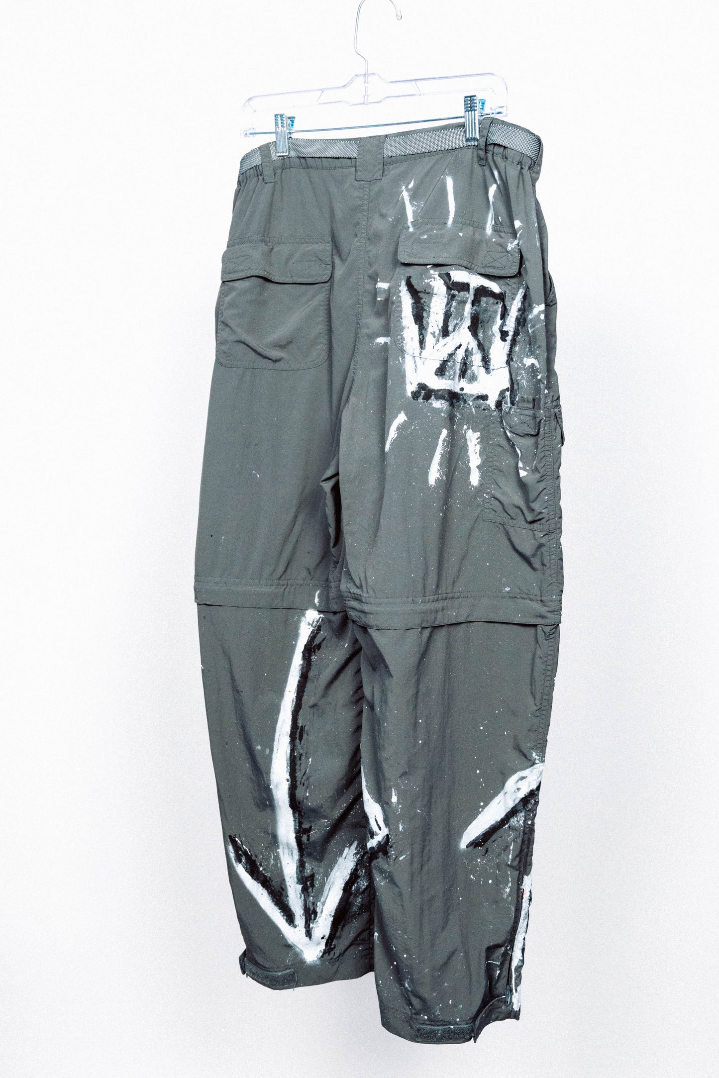 "SILVER" 1 of 1 Spray Painted Convertible Pants