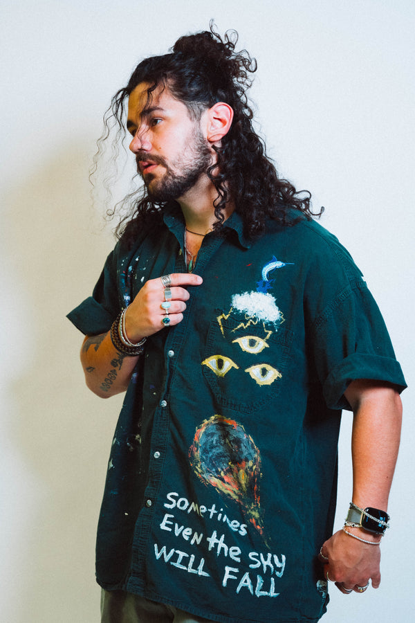 "WHEREISUP?" 1 of 1 [ORIGIN] Hand Painted Shirt