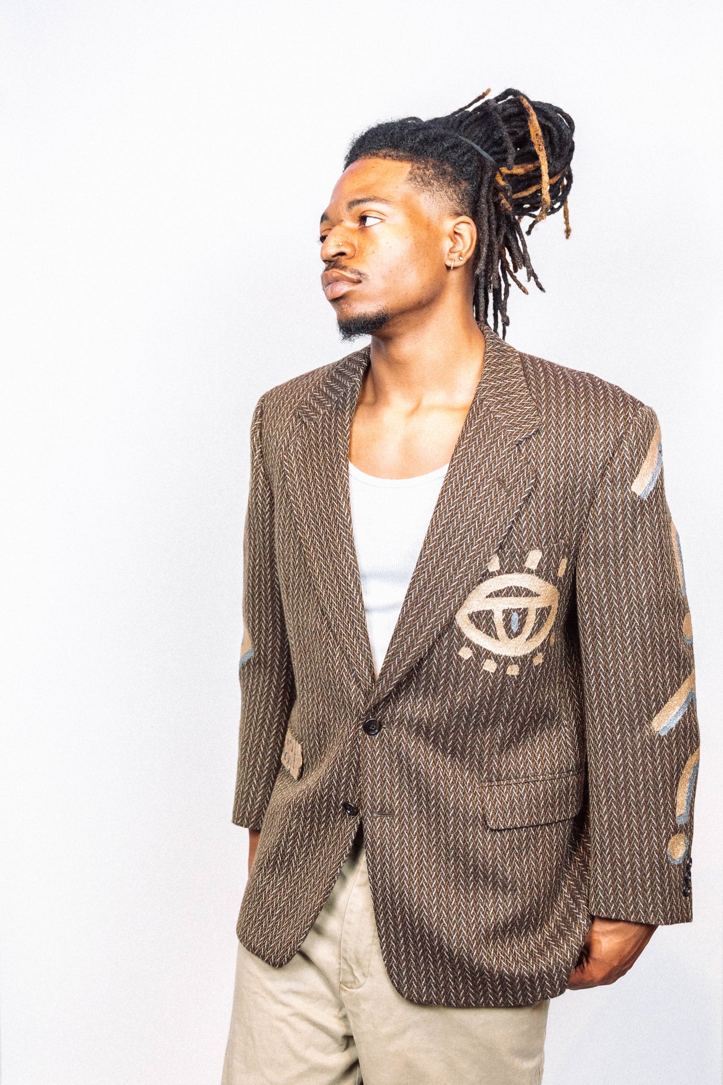 "OLD BUSINESS" 1 of 1 Hand-Painted Vintage Blazer