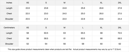 Sizing Chart